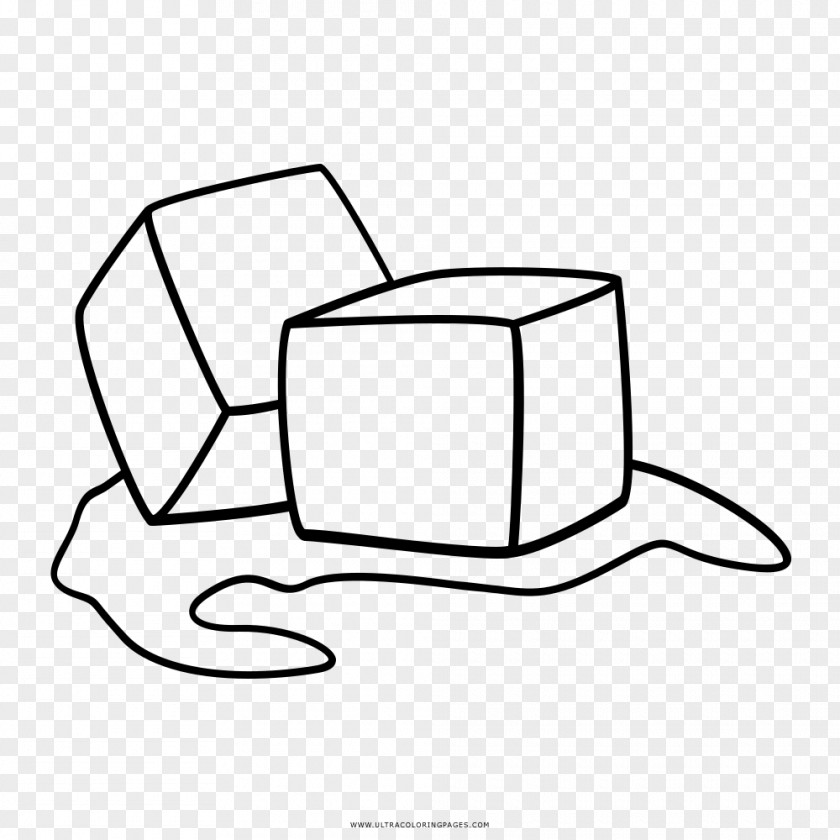 Ice Cube Drawing Coloring Book PNG