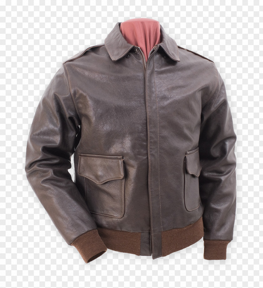 Jacket Leather A-2 Flight Seal Brown PNG