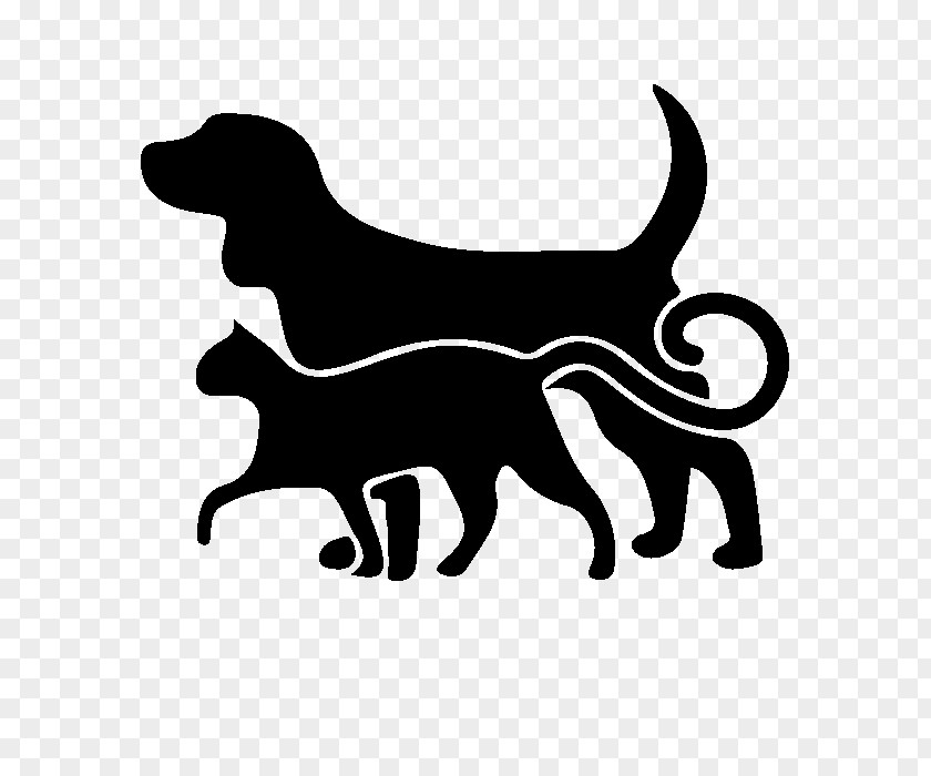 Silhouette Logo Dog And Cat PNG