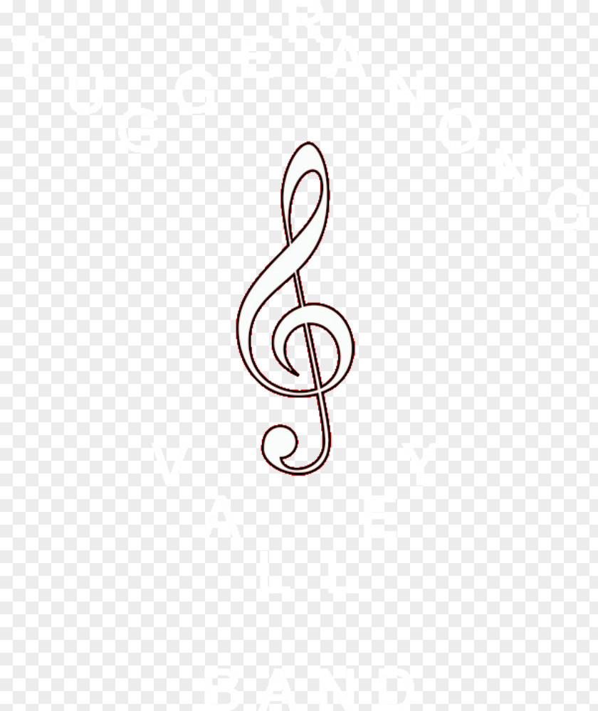 Silver Treble Clef Body Jewellery PNG