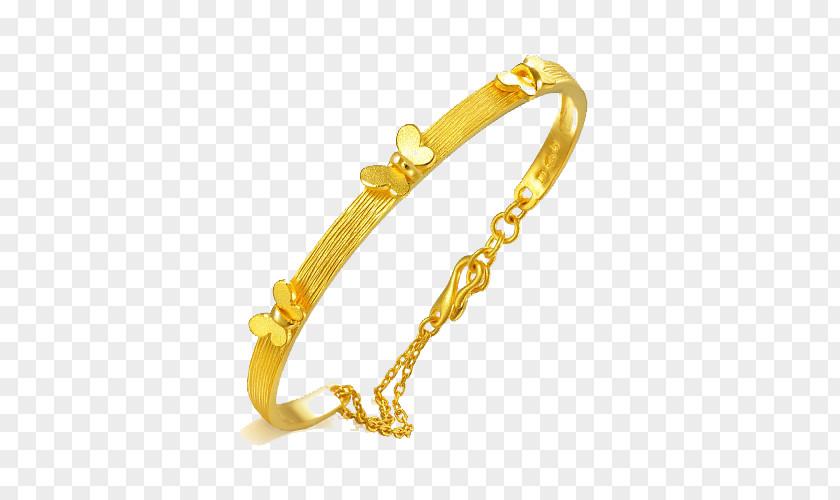Chow Sang Gold Bracelet Married Jinzhuo Butterfly Child Models,15812K Two Gratis Icon PNG