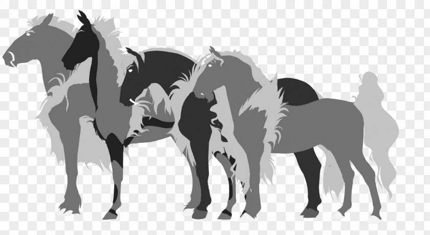 Dire Wolf Size Mustang American Paint Horse Gray Pony Mane PNG