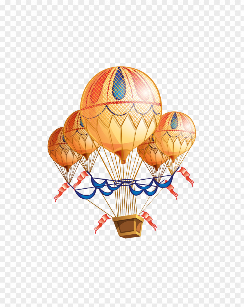 Parachute Landscape Illustration PNG