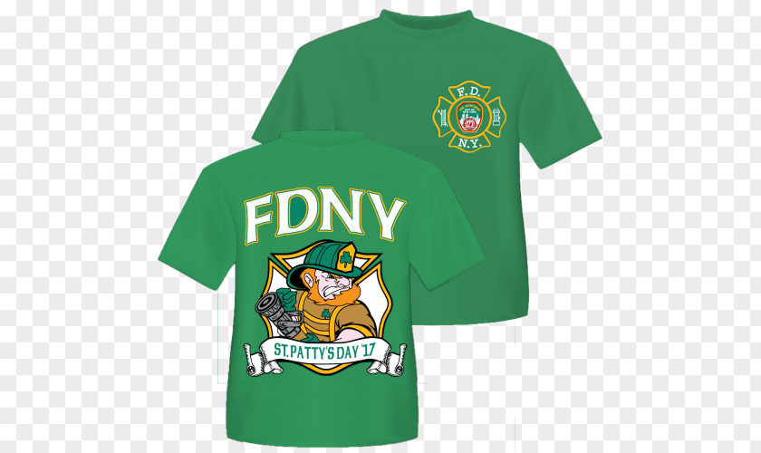 T-shirt Sports Fan Jersey Saint Patrick's Day New York City Fire Department PNG