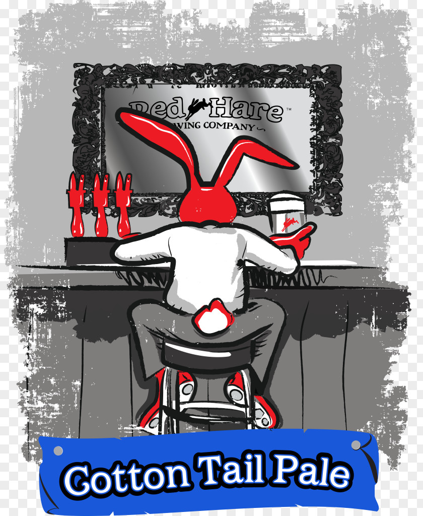 Cotton Tail Red Hare Brewing Company Pale Ale Beer Brewery PNG