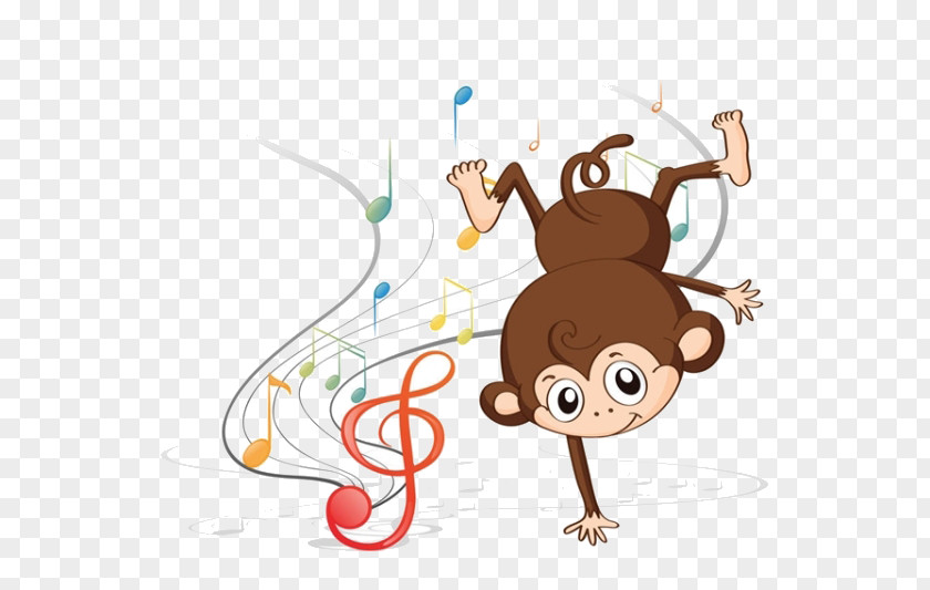 Dance Girl PNG , Cartoon monkey dancing clipart PNG