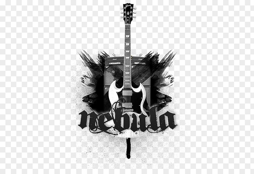 Electric Guitar Logo Gibson SG Brand Font PNG