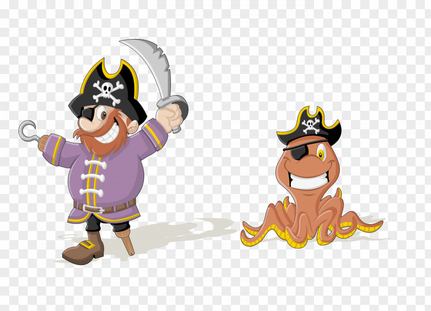 Vector Cartoon Pirate Material Piracy Drawing Clip Art PNG