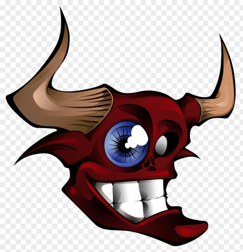 Demon Skull Headgear Clip Art PNG