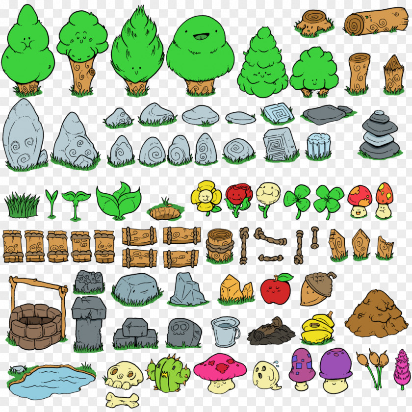 Game Assaet Wilderness Adventure Forest Clip Art Illustration Cartoon Tortoise PNG