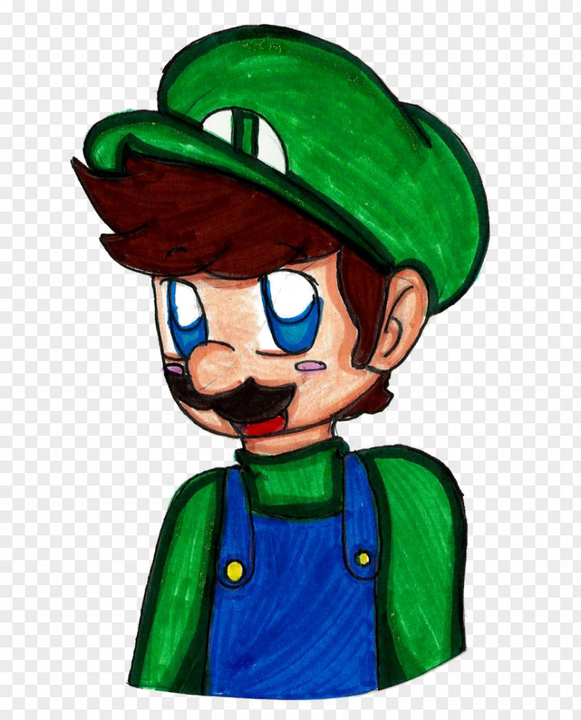 Luigi Drawing Vertebrate Green Human Behavior Clip Art PNG