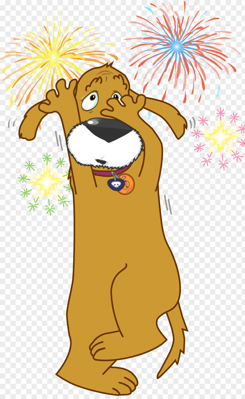 Play Firecracker Puppy Dog Lion Fireworks Independence Day PNG