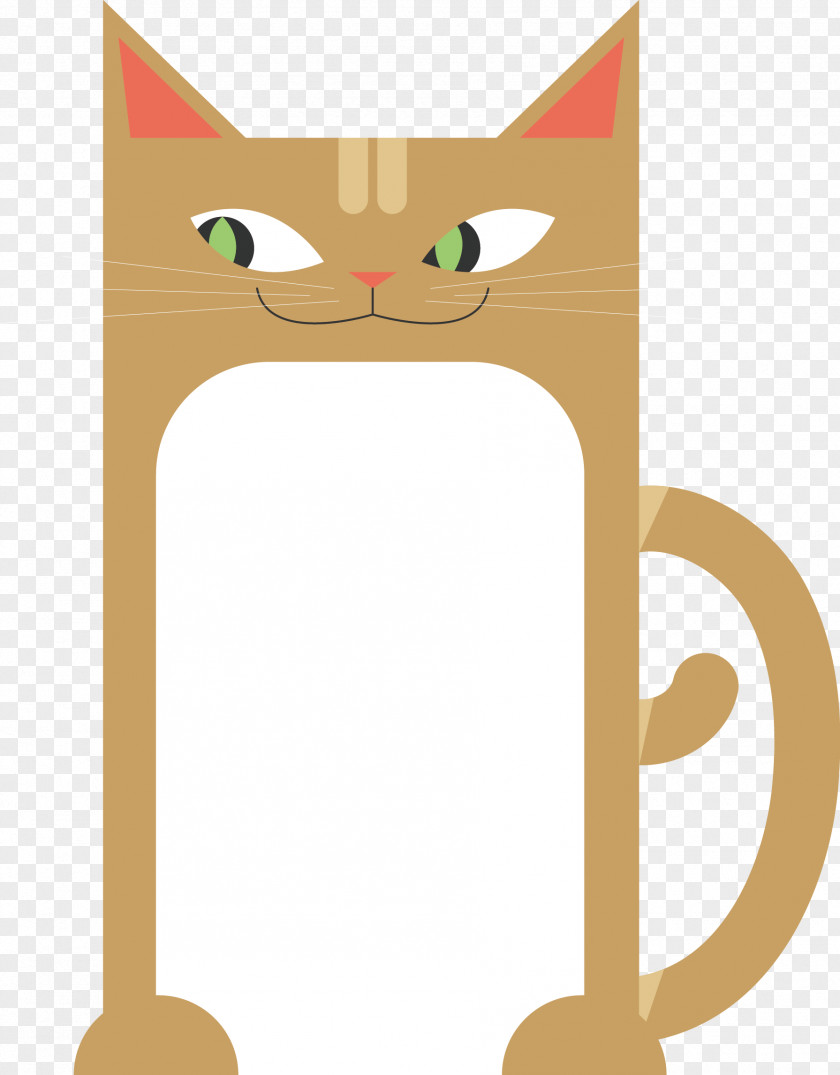 Cat Cup Vector Kitten Whiskers Tabby Domestic Short-haired PNG