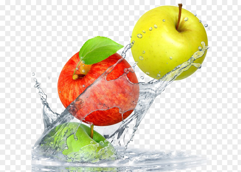Dynamic Wave Into The Water Fruit Decoration Material Filter Apple Orange Wallpaper PNG