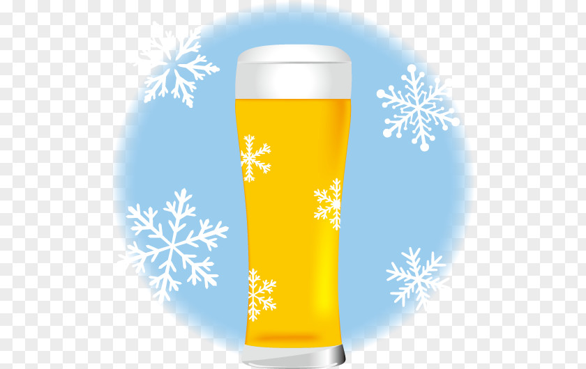 Snow Crystal And Beer Illustration. PNG