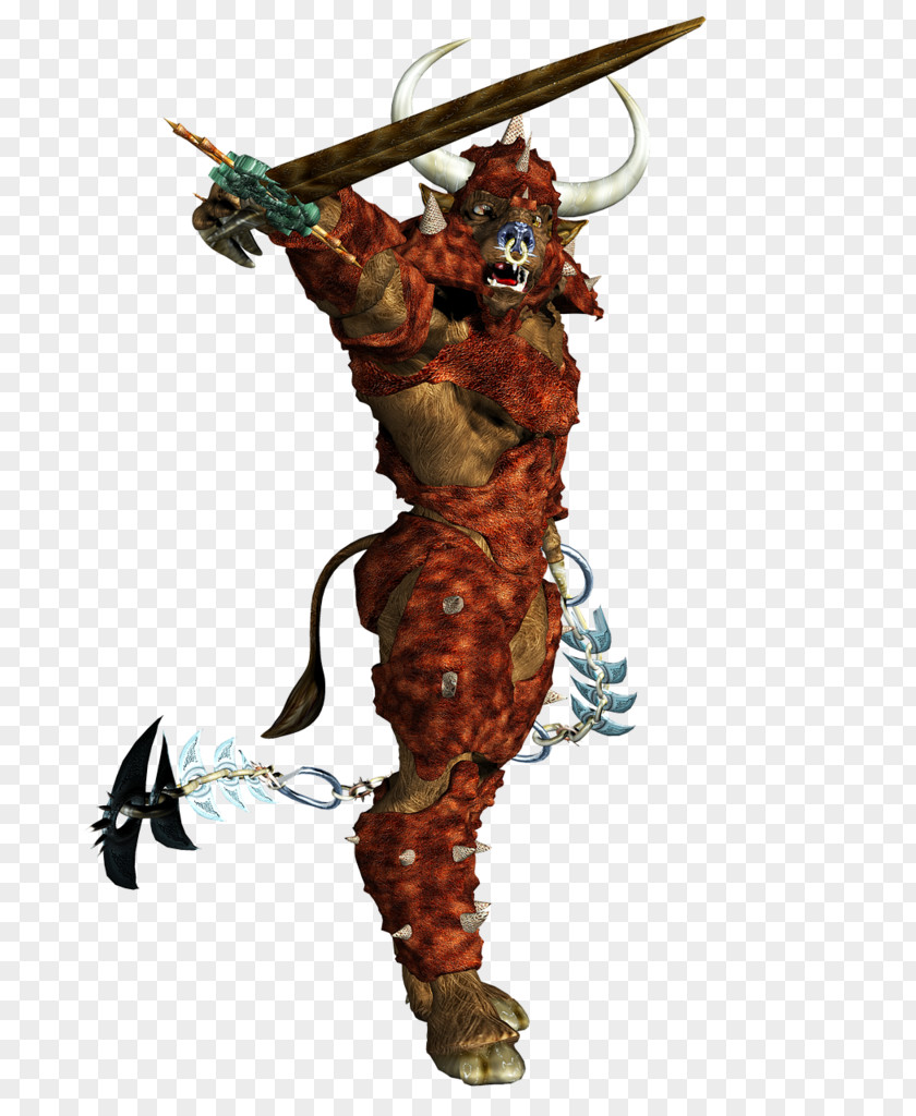 Sword Minotaur Image Character PNG