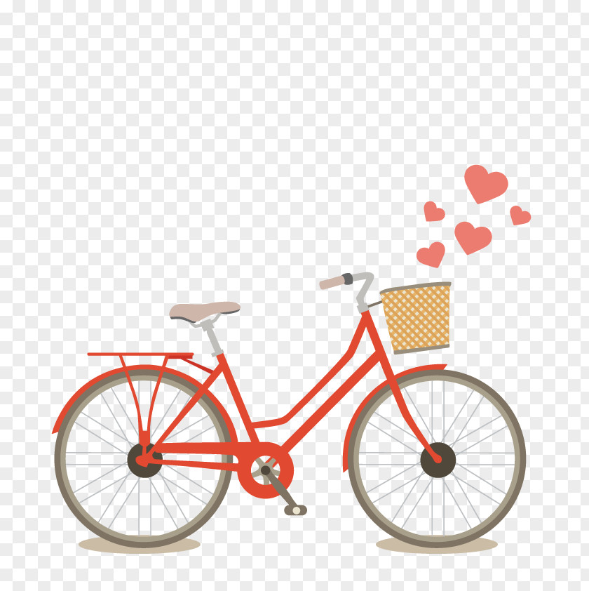 Vector Red Bicycle PNG