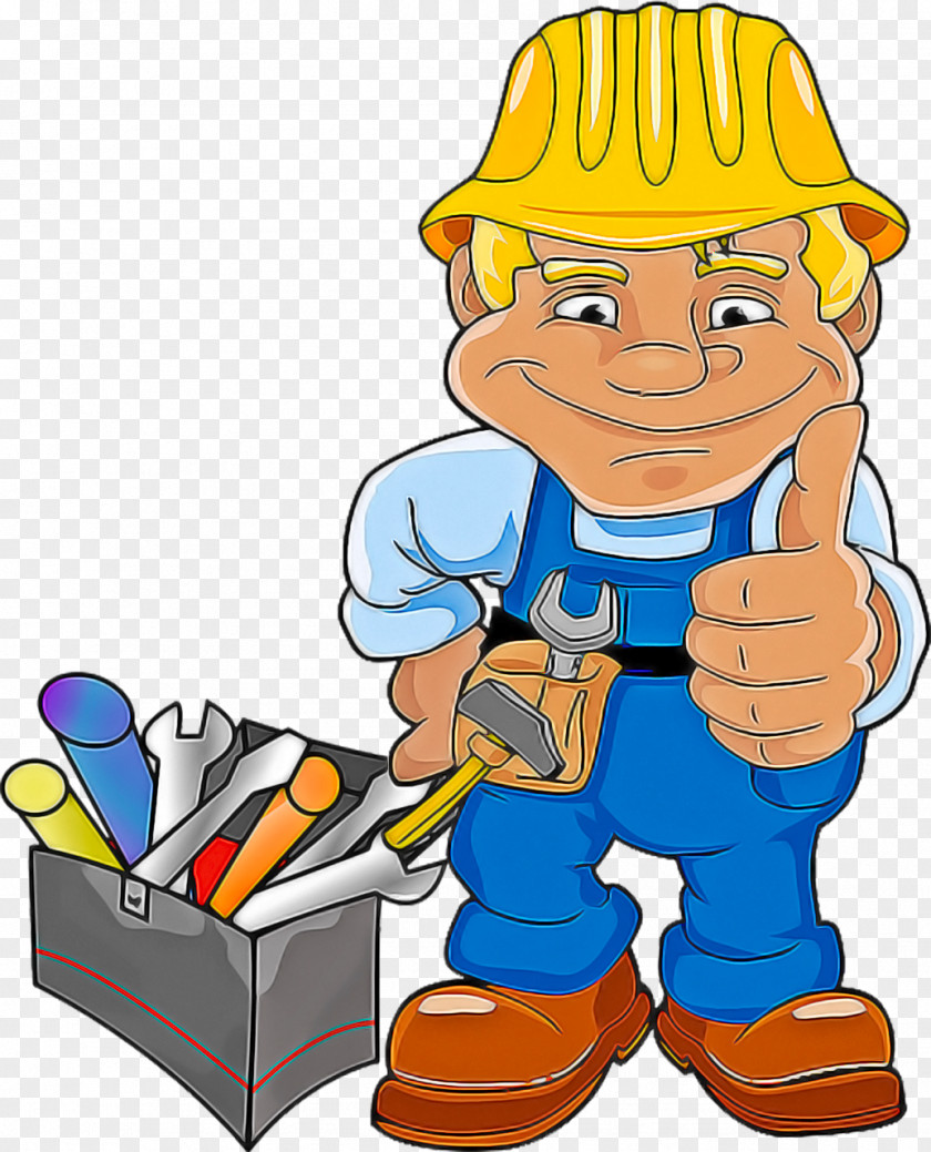 Finger Handyman Cartoon Construction Worker PNG