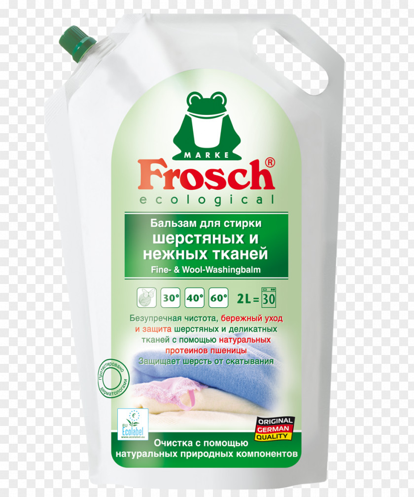 Frosch FROSCH フロッシュ ファイン&ウール バルサム 衣類用 Laundry Detergent Liquid PNG