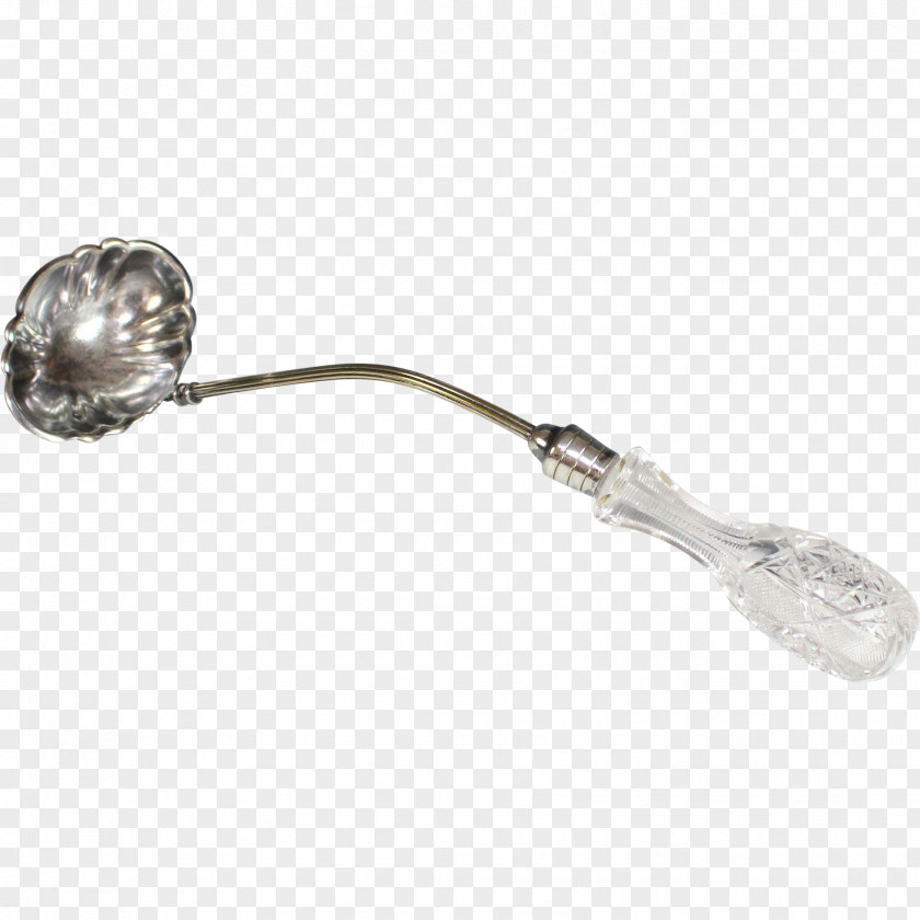 Ladle Glass Sterling Silver Handle PNG