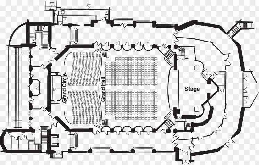 Royal Hall, Harrogate Albert Hall Festival Carnegie Floor Plan PNG