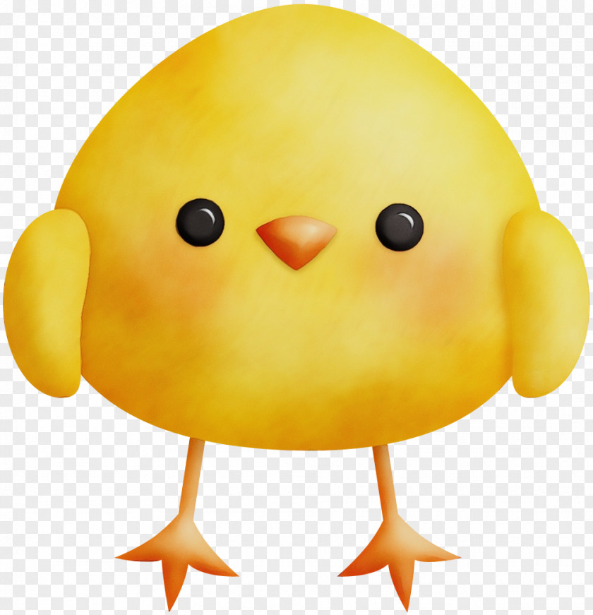 Yellow Cartoon Beak Bird Chicken PNG