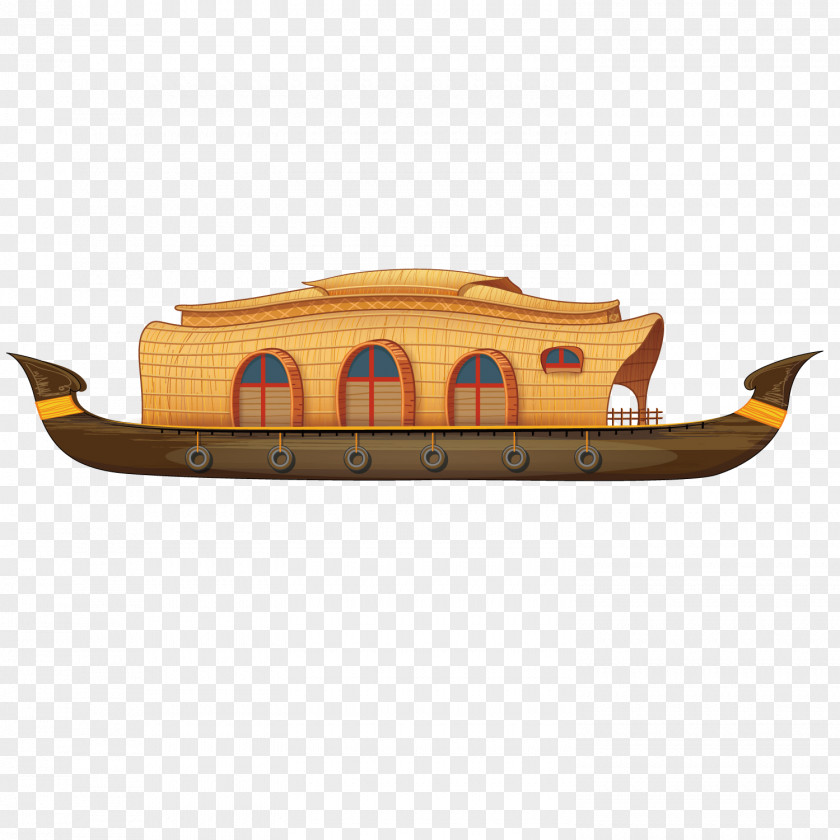 Acient Button Cartoon Watercraft Boat Image PNG