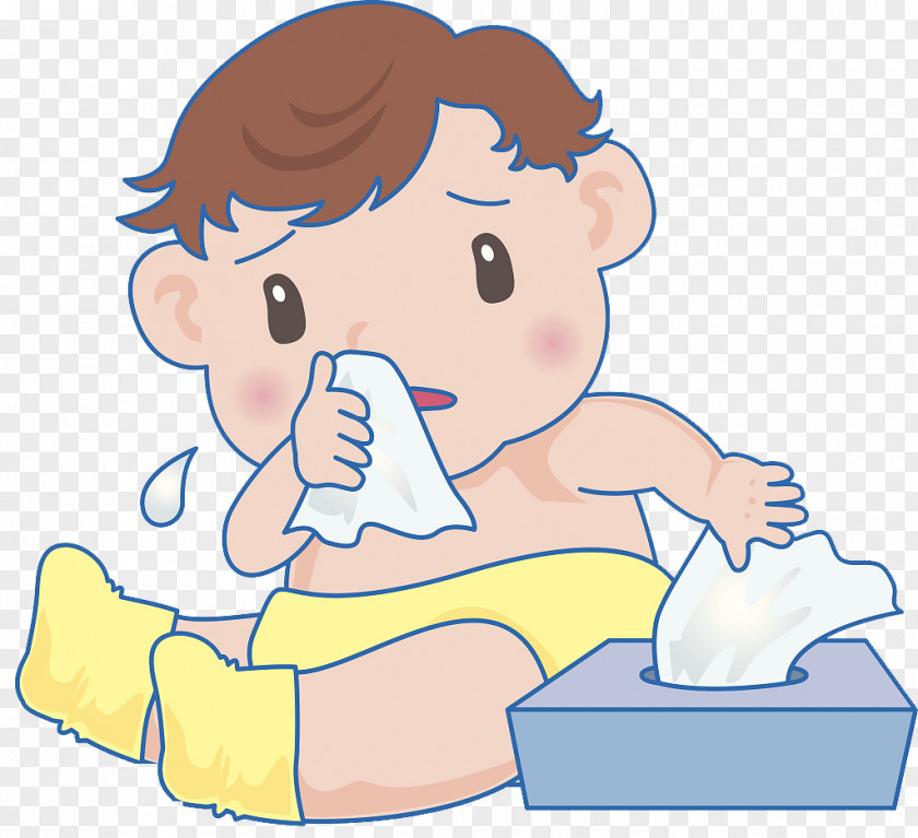 Baby Illustration, Sick, Runny Nose Infant Rhinorrhea Allergy Illustration PNG