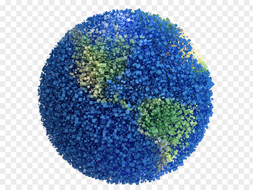 Blue Earth Particle Boundaries,Free HD Material Buckle Planet Download PNG