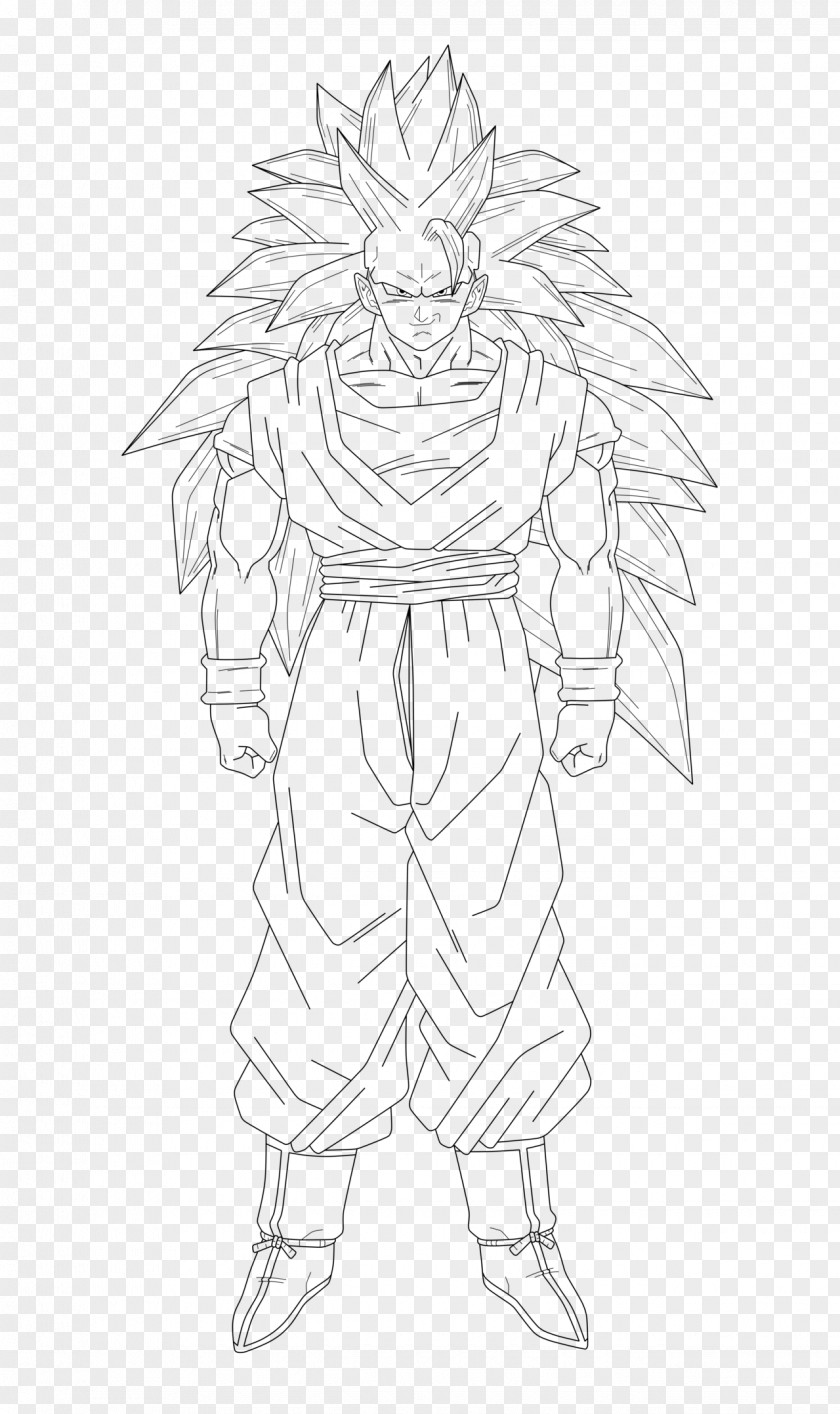 Goku Black And White Drawing Line Art Inker Sketch PNG