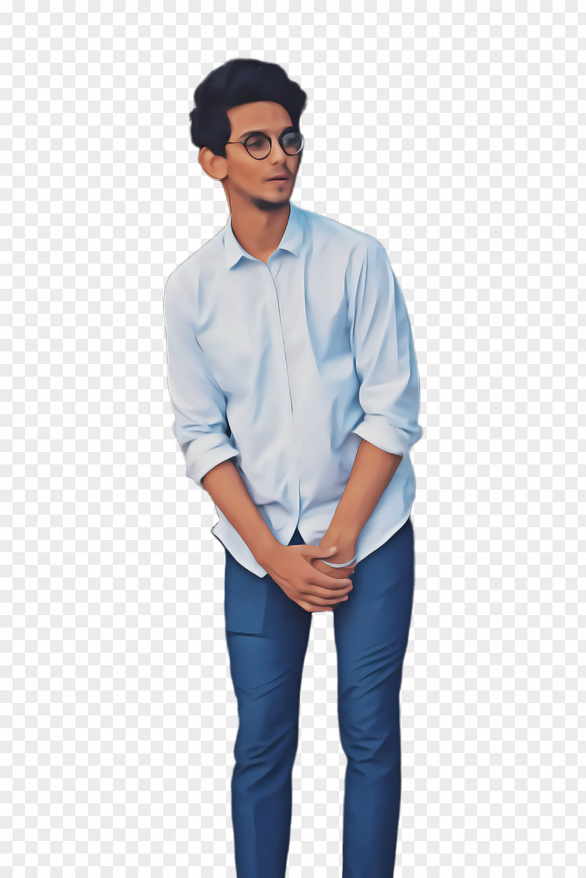 Shirt Dress Clothing Blue Standing Sleeve Denim PNG