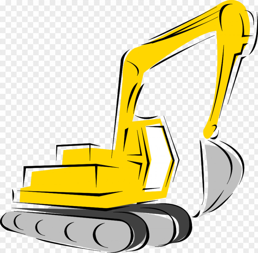 Crane Caterpillar Inc. Heavy Machinery Excavator Clip Art PNG