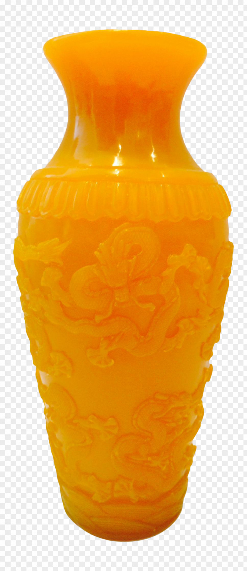 Vase Ceramic Urn Orange S.A. PNG