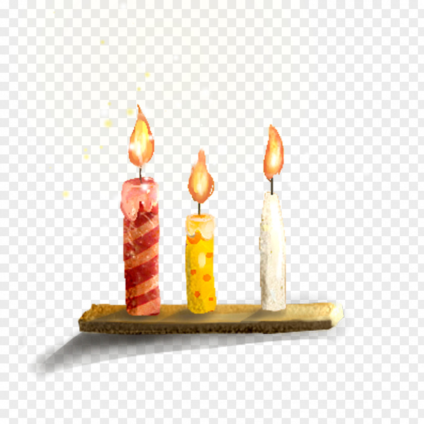 Hand-painted Cartoon Candle Candlestick PNG