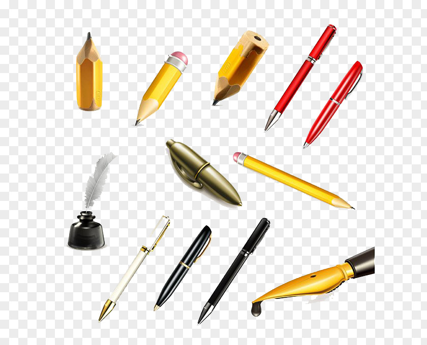 Learning Tools Graphics Paper Fountain Pen Quill PNG