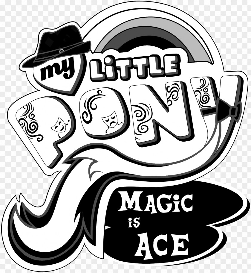 My Little Pony Derpy Hooves Logo Pinkie Pie Black And White PNG