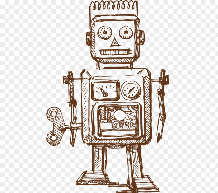 Robot Toy Illustration PNG