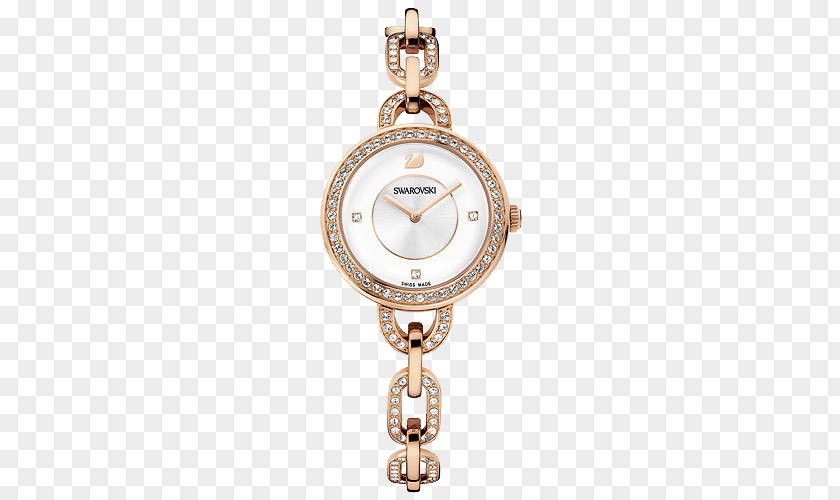 Rose Gold Diamond Watch Strap Swarovski AG Crystal PNG