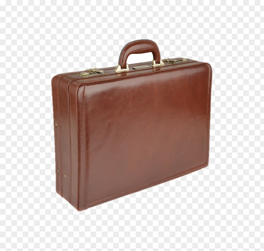 Suitcase Handbag Bag Briefcase Business Leather Brown PNG