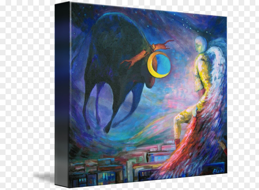 Taurus Painting Modern Art Zodiac PNG