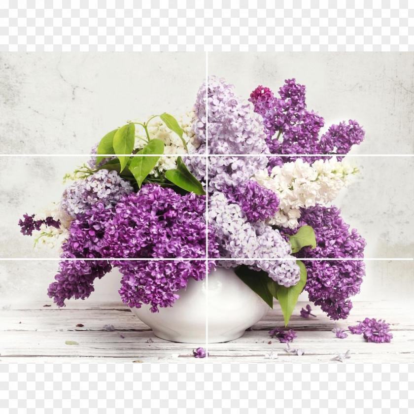 Vase Common Lilac Mural Painting PNG