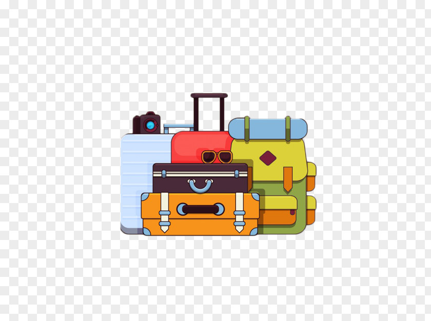 A Plurality Cartoon Luggage Baggage Suitcase Download Icon PNG
