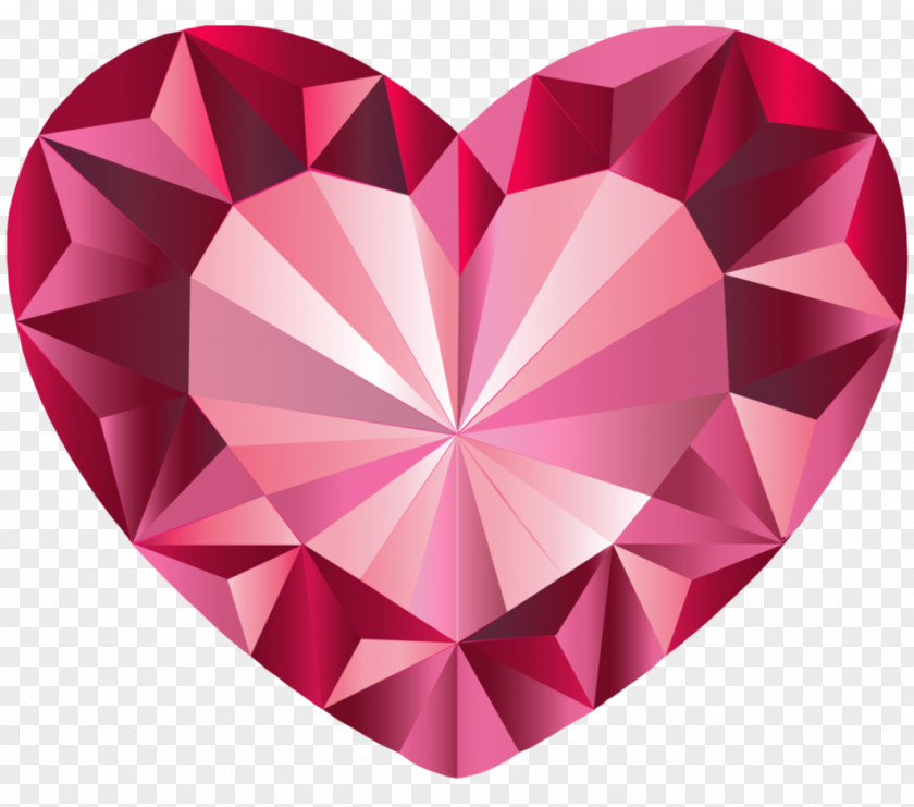 Crystal Diamond Heart Shape PNG
