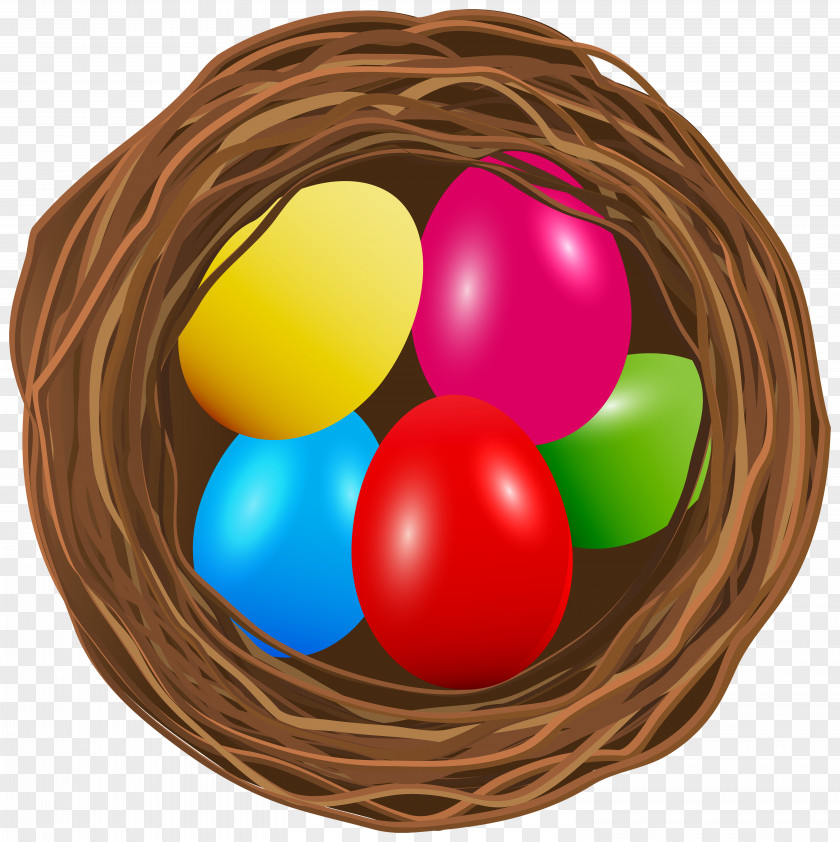 Easter Egg Nest Transparent Clip Art Image PNG