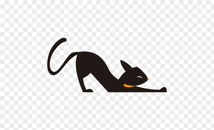 Stretch Vector Cat Drawing PNG
