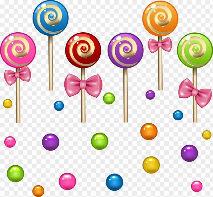 Vector Colored Lollipop Candy Clip Art PNG