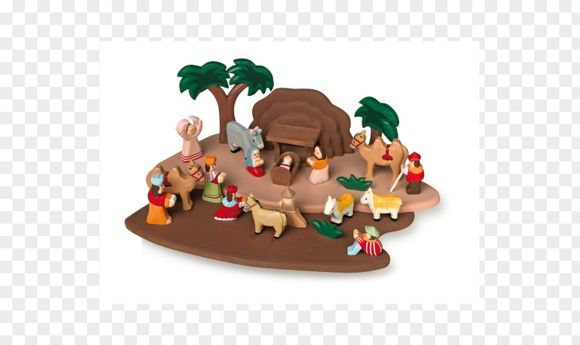 Child Nativity Scene Toy Wood Christmas PNG