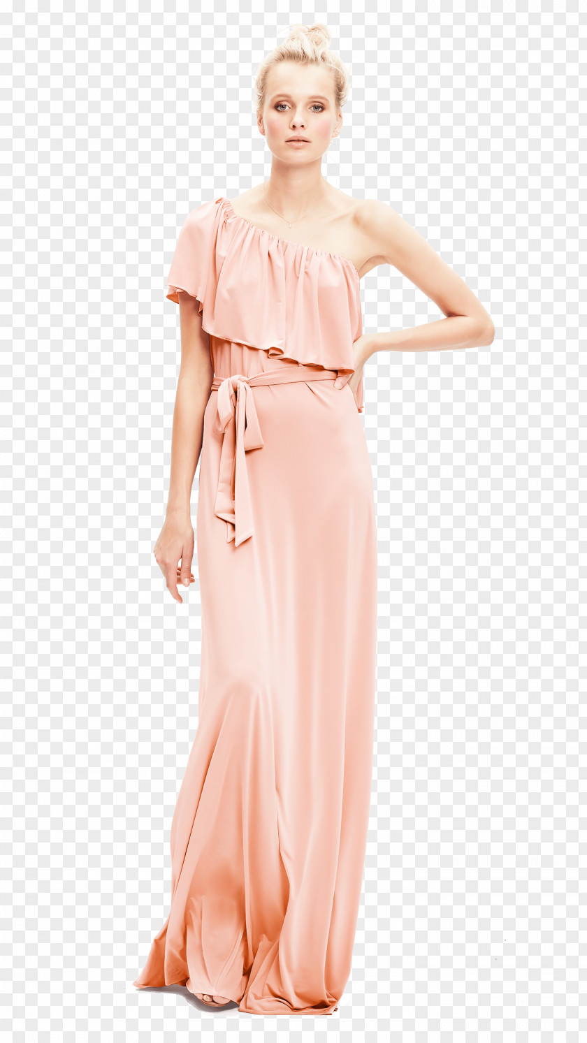 Blush Floral Wedding Dress Bridesmaid PNG