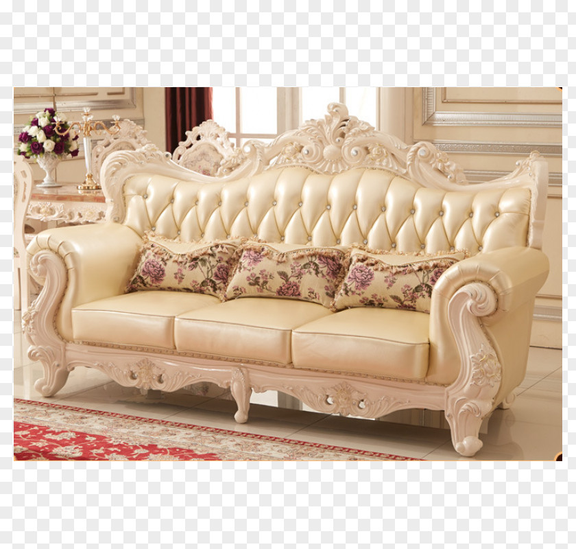 Carved Leather Shoes Loveseat Couch Living Room Furniture Sofa Bed PNG