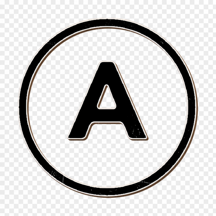Laundry Guide Icon Letter A Inside Circle Abc PNG